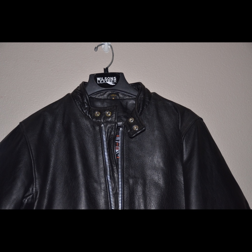 Leather riding jacket